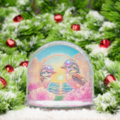 Cool Birds with Sunglasses at Sunset Sneeuwbol (Kerstmis)