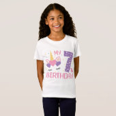 cool Birthday unicorn 7 T-shirt (Voorkant volledig)