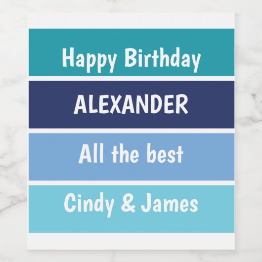 Cool Birthday Wishes Square Sticker (Enkel label)