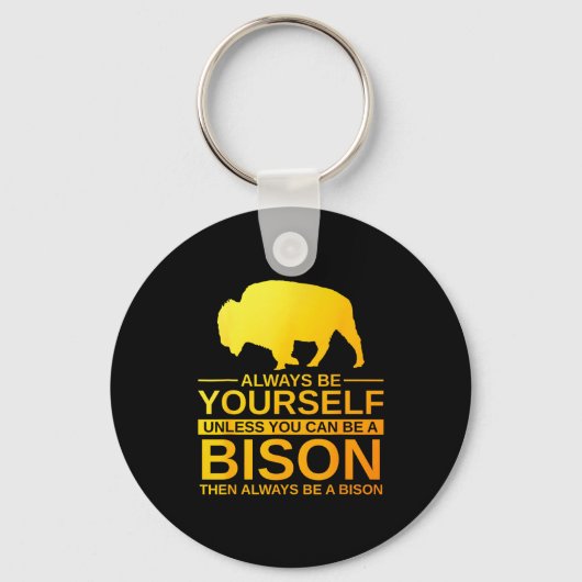 Cool Bison Design For Men Women Buffalo Animal Lov Sleutelhanger (Voorkant)