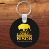 Cool Bison Design For Men Women Buffalo Animal Lov Sleutelhanger (Voorkant)