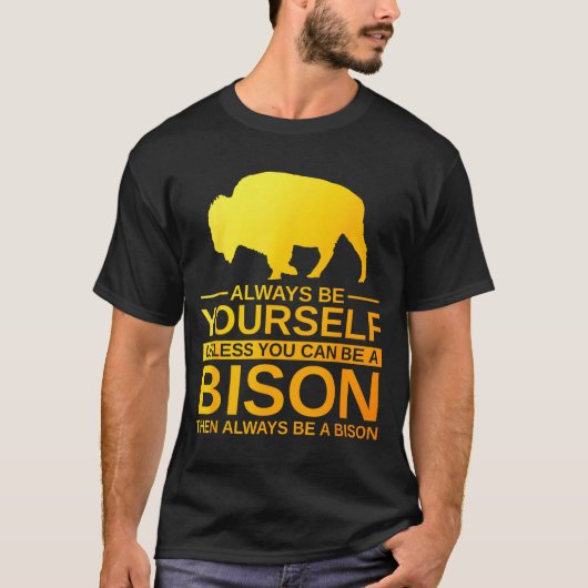 Cool Bison Design For Men Women Buffalo Animal Lov T-shirt (Voorkant)