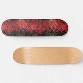 Cool Black and Red Spider Web Design Skateboard (Horz)