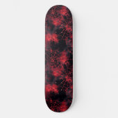 Cool Black and Red Spider Web Design Skateboard (Recto)