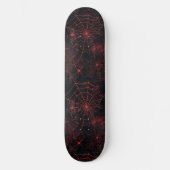 Cool Black and Red Spider Web Design Skateboard (Recto)