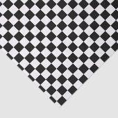 Cool Black and White Checkered Race Flag Pattern Tissuepapier (Detail)