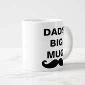 Cool Black and White Vaderdag Dad's Big Extra Grote Beker (Voorkant rechts)