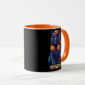 Cool Black Cat Gamer Halloween Spooky Design Mok (Voorkant rechts)