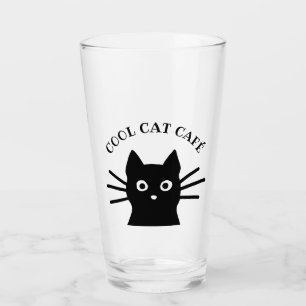 Cool Black Cat op maat Glas