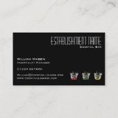 Cool Black Contemporary Cocktail Bar Carte de visi (Dos)