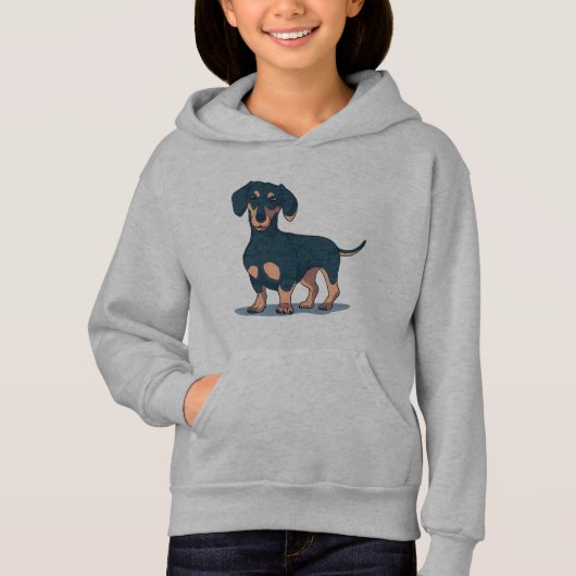 Cool Black Dachshund Dog Design (Voorkant)