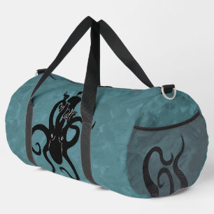 Cool Black en Blue Kraken uit de diepte Plunjezak