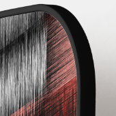 Cool Black en Red Checkerboard Patroon Pickleball Paddle (Links Detail)