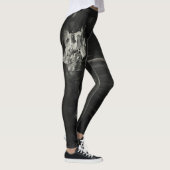Cool Black en Silver-Leggings - Hallo donkerheid Leggings (Rechts)