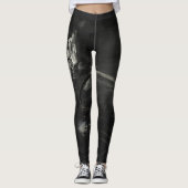 Cool Black en Silver-Leggings - Hallo donkerheid Leggings (Voorkant)
