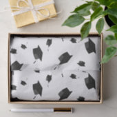 Cool Black en White Afstuderen Thema Tissuepapier (Geschenk)