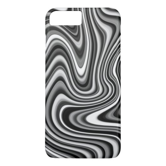 COOL Black en White Digital Marble Pattern Case-Mate iPhone Case (Achterkant)