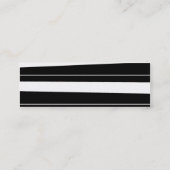 Cool Black en White Pattern Uneven Stripes Mini Visitekaartje (Achterkant)