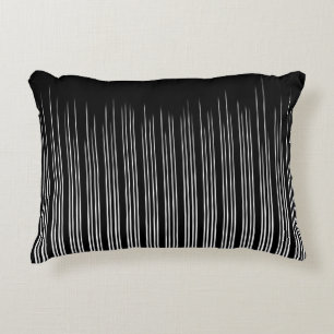 Cool Black en White Striped Pattern Accent Kussen