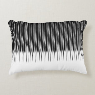 Cool Black en White Striped Pattern Accent Kussen