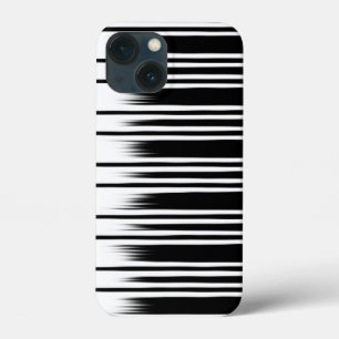 Cool Black en White Striped Pattern iPhone 13 Mini Hoesje