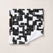 Cool Black en White Trendy Stylish Pattern Bad Handdoek (Wasdoekje)