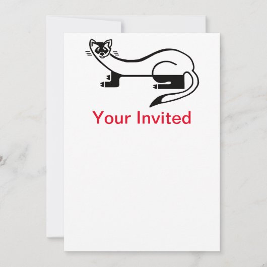 Cool Black-footed FERRET- Natuur -invitatie Kaart (Voorkant)