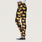 Cool Black Funny Pattern Hot Dog Leggings (Links)