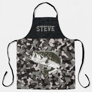 Cool Black Grey Camo Name Bass Vist Mannen Schort