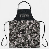 Cool Black Grey Camo Name Rugged Mannen Schort (Voorkant)