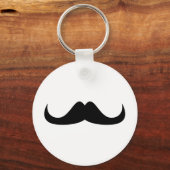 Cool Black Handlebar snor Sleutelhanger (Voorkant)