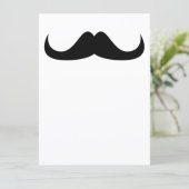  Cool Black Handlebar-snor uitnodigen Kaart (Staand voorkant)