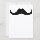  Cool Black Handlebar-snor uitnodigen Kaart (Voorkant)