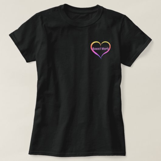 Cool Black Heart Scent Work Pock T-Shirt (Design voorkant)