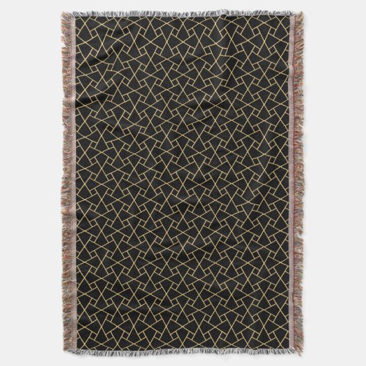 Cool Black Islamic Pattern Custom Throw Blanket Deken (Voorkant Verticaal)