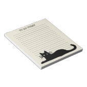 Cool Black Kitty Cat Custom led Notitieblok (Schuin)