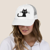 Cool Black Kitty Cat | Fun Feline Design Unisex Trucker Pet (In situ)