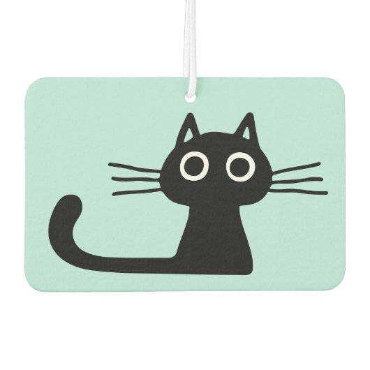Cool Black Kitty Cat | Kunst voor dieren Luchtverfrisser (Voorkant)