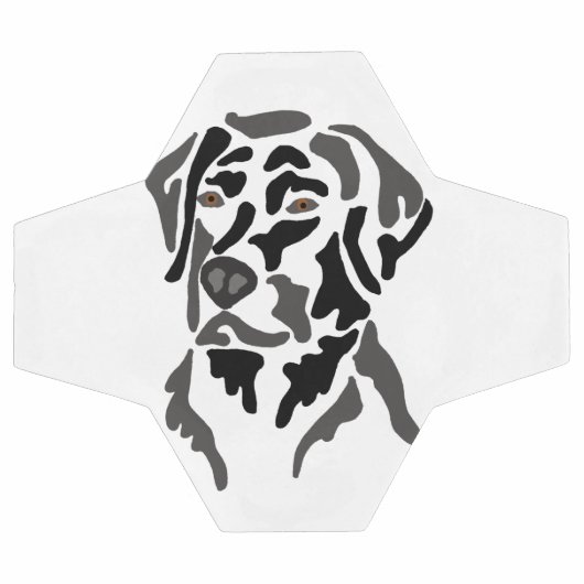 Cool Black Labrador Retriever Dog Art Soccer Ball (Plat)