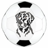 Cool Black Labrador Retriever Dog Art Soccer Ball (Devant)