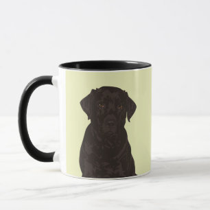 Cool Black Labrador Retriever Dog Stone Mok