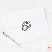 Cool Black Ladybug Tattoo Logo Ronde Sticker (Envelop)