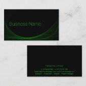 Cool Black & Lime Green Wireframe - Carte de visit (Devant / Derrière)