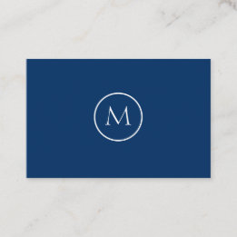 Cool Black Minimalist Monogrammed Elegant Visitekaartje