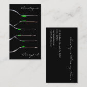 Cool Black Modern Wine Bottle Photo Visitekaartje (Voorkant / Achterkant)