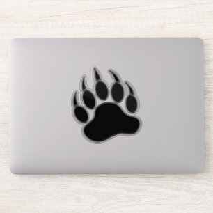 Cool Black Silver Paw Sticker