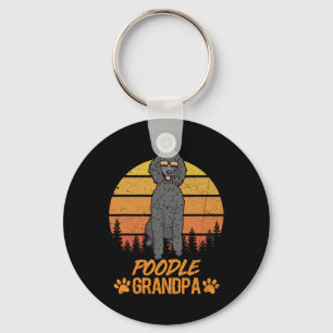 Cool Black Standaard Poedel Hond Opa Vet Sleutelhanger