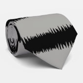 Cool Black Striped Patroon Stropdas (Opgerold)