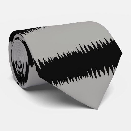 Cool Black Striped Patroon Stropdas (Opgerold)