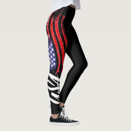 cool black usa vlag patroon sexy warm design leggings